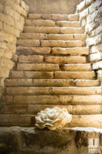 Scala di pietra nel Castello di Rosciano